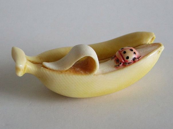 Ladybird on a banana – (4554)
